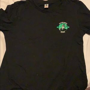 Dutch Bros Black Tee with Green Logo